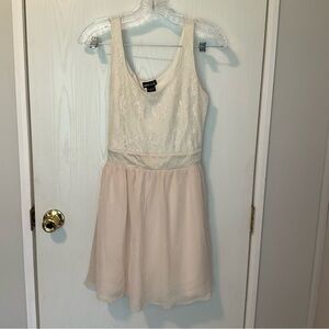 Y2K Wet Seal Lace and Tulle Off White Dress Size Large